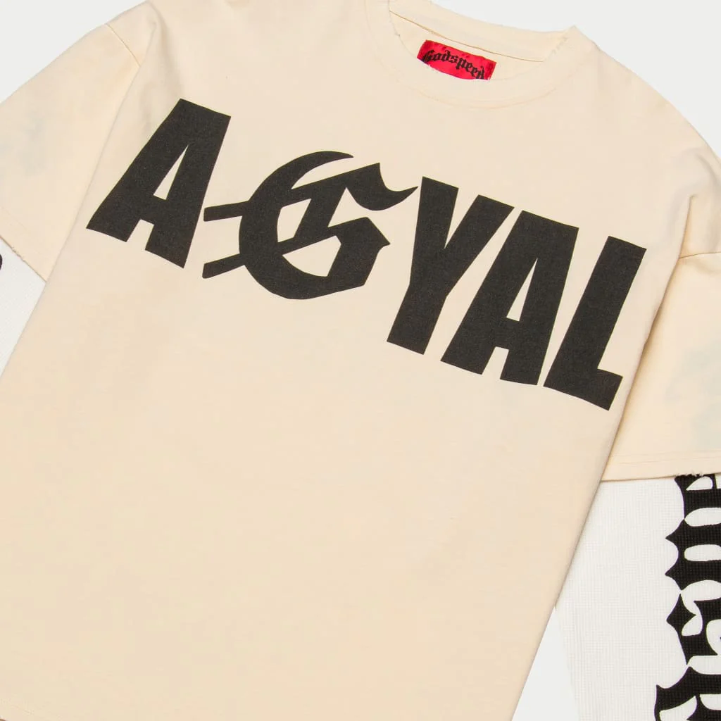AGYAL Layered T-Shirt (Bone) - Image 3