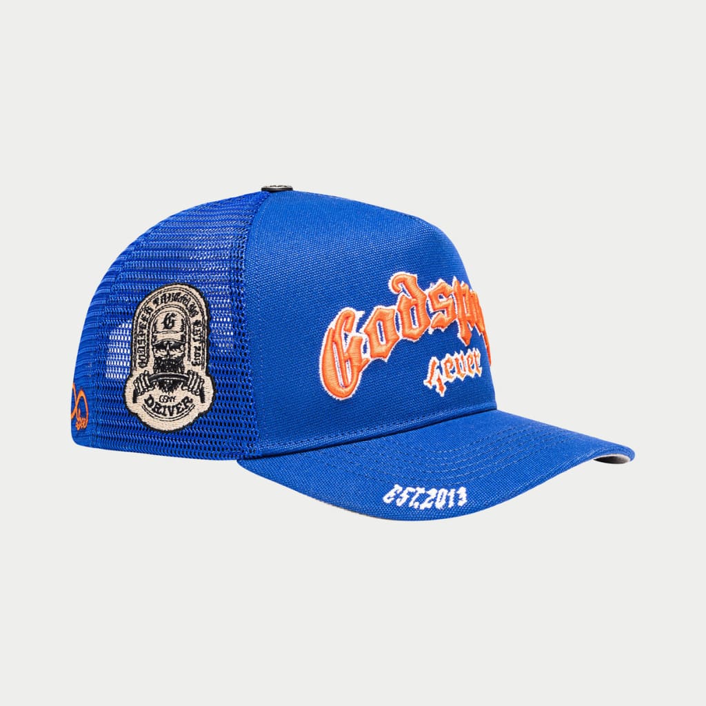 GS FOREVER TRUCKER HAT (Blue/Orange) - Image 4