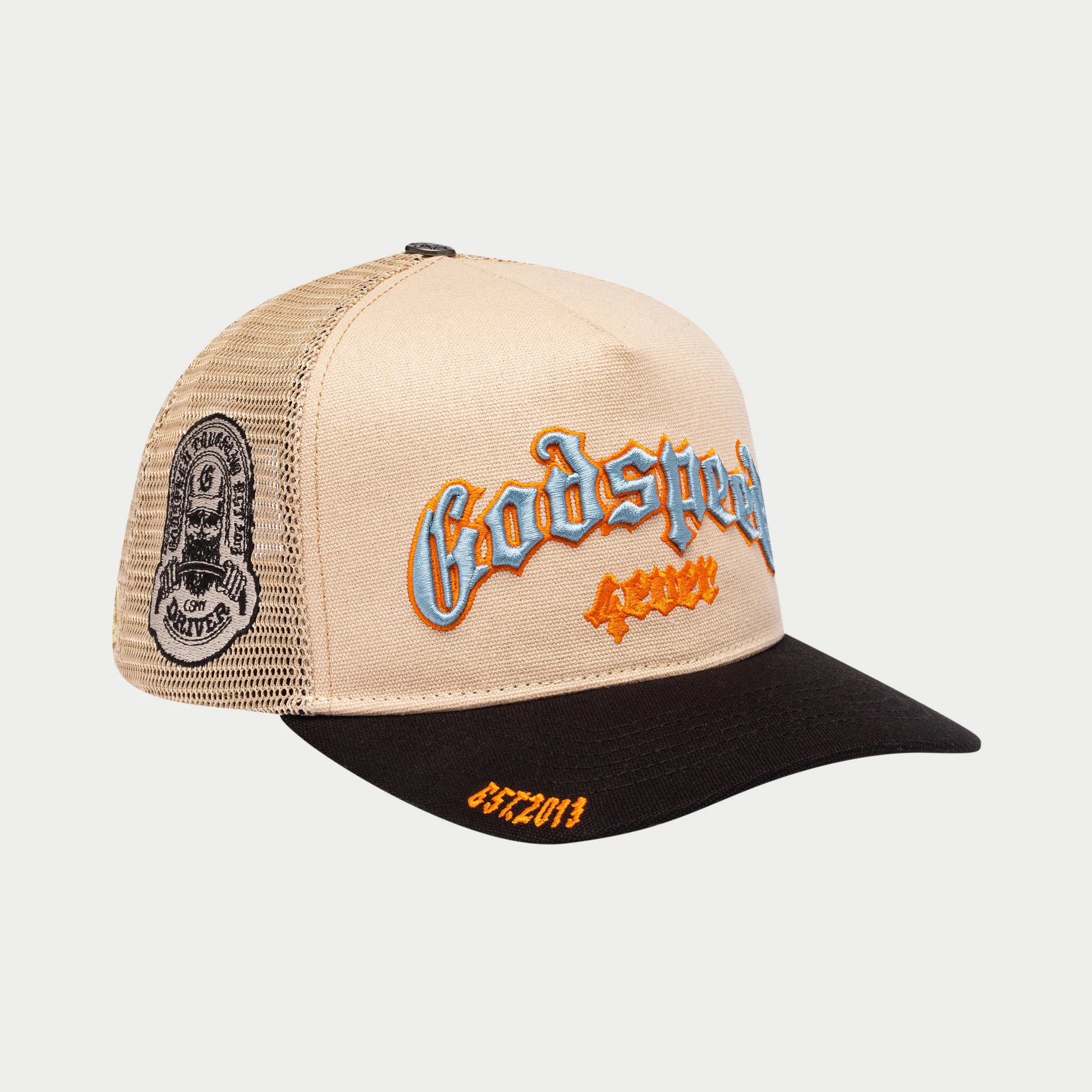 GS Forever Trucker Hat (Bone/Blue/Orange) - Image 3