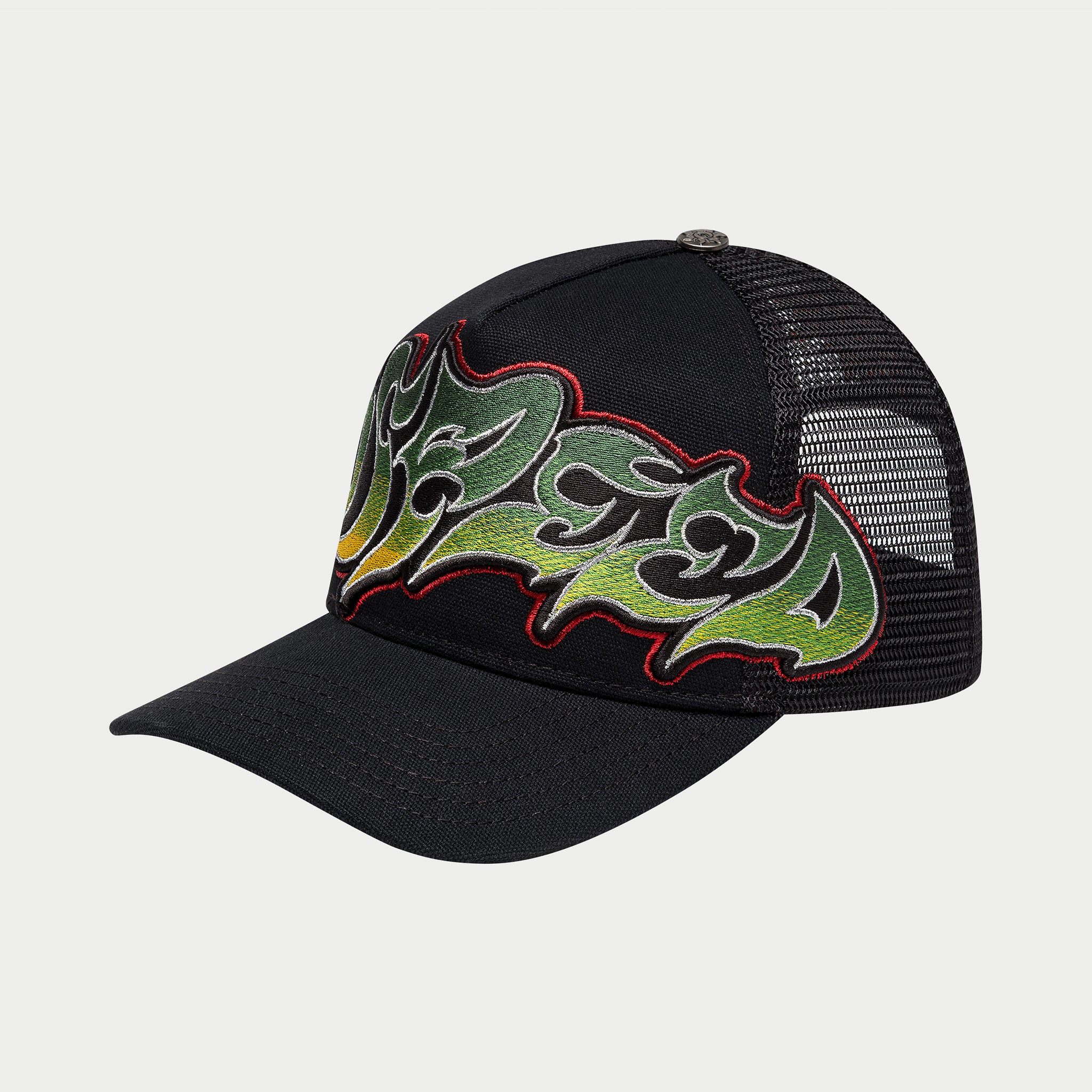 GS Neo Trucker Hat (Black/Yellow/Red) - Image 3