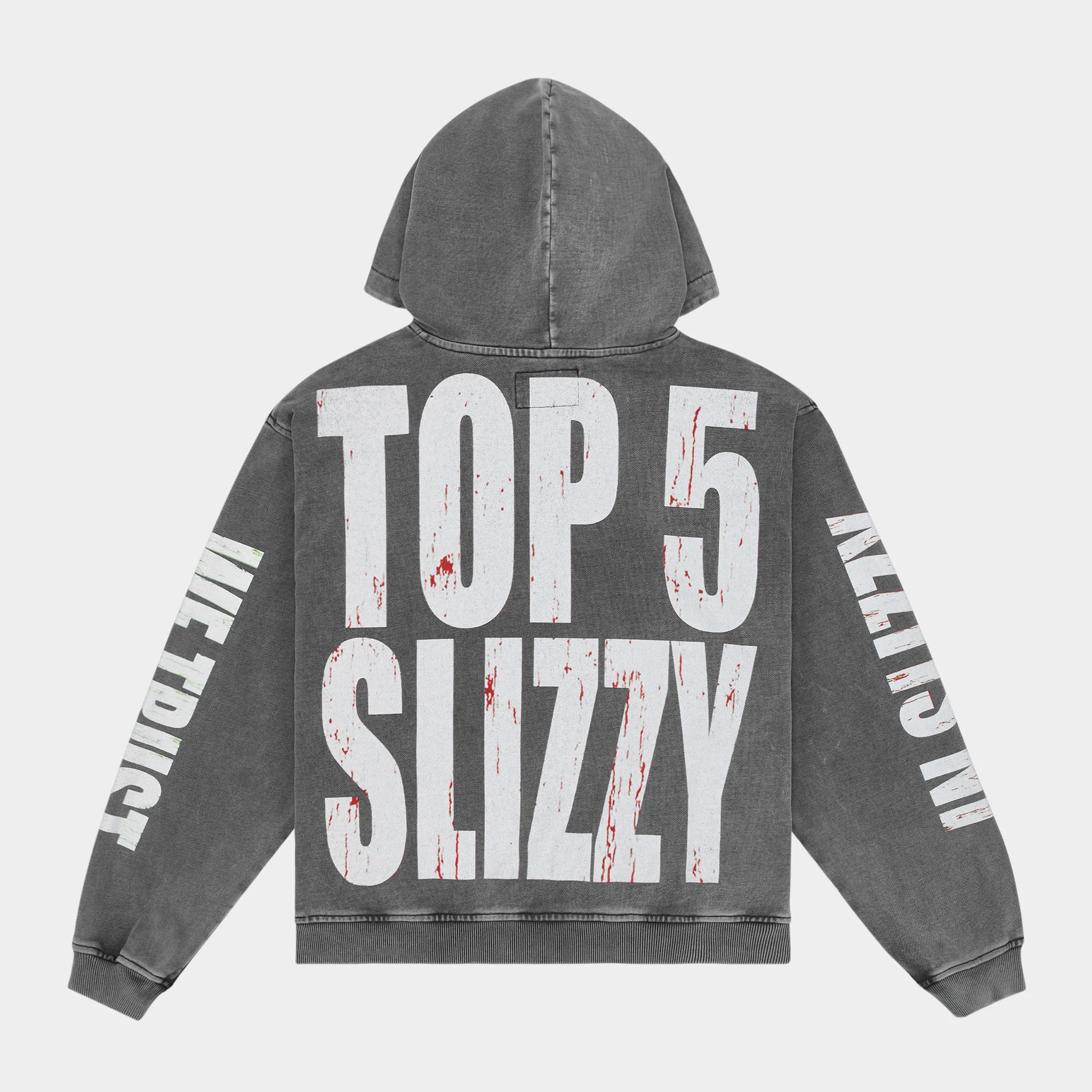 Top 5 Slizzy VVS Hoodie (Grey Wash) - Image 3